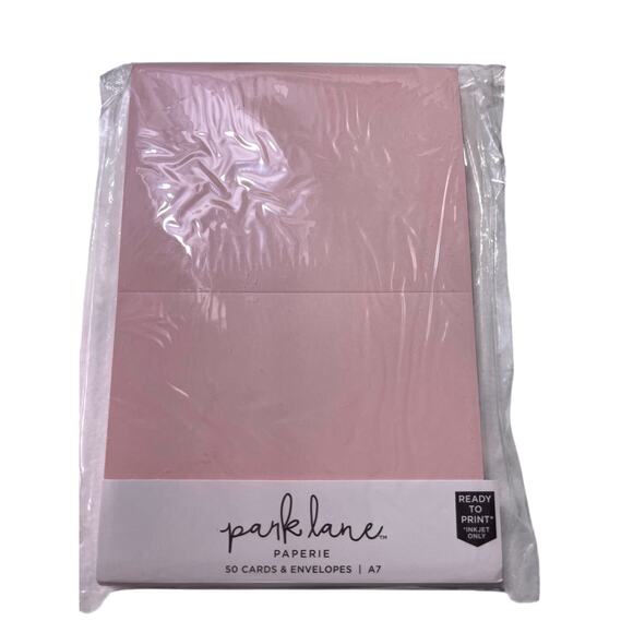 Park Lane A7 50 Cards & Envelopes Pink New 5"x7" Card Kit New - Picture 1 of 3